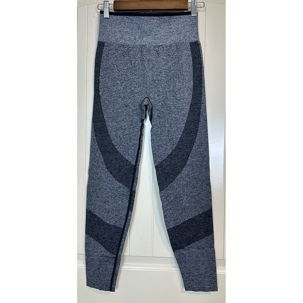 PINK Victoria's Secret Seamless Colorblock Ankle Leggings gray black‎ Size M GUC